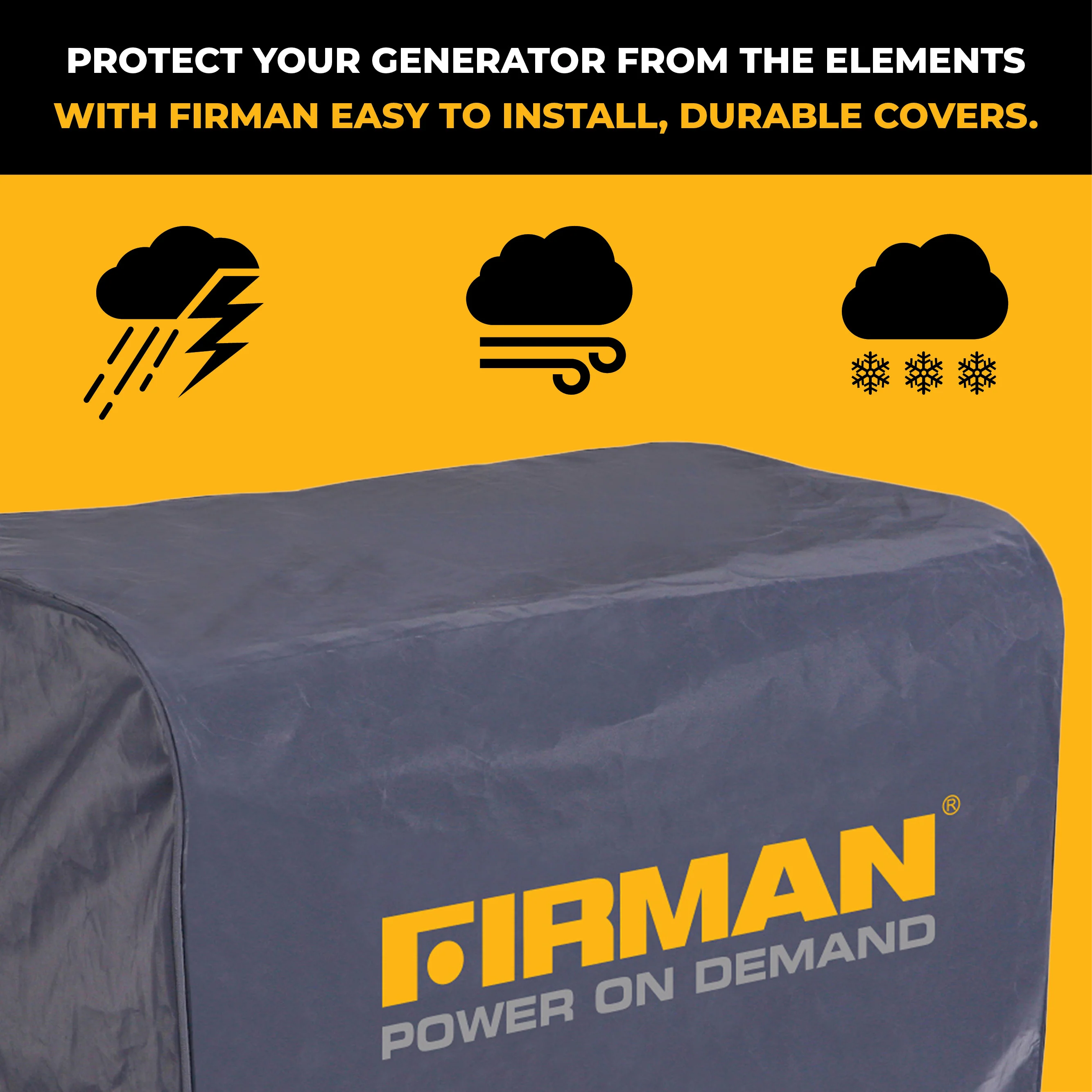 Small Size Portable Generator Weatherproof Cover - Image 2