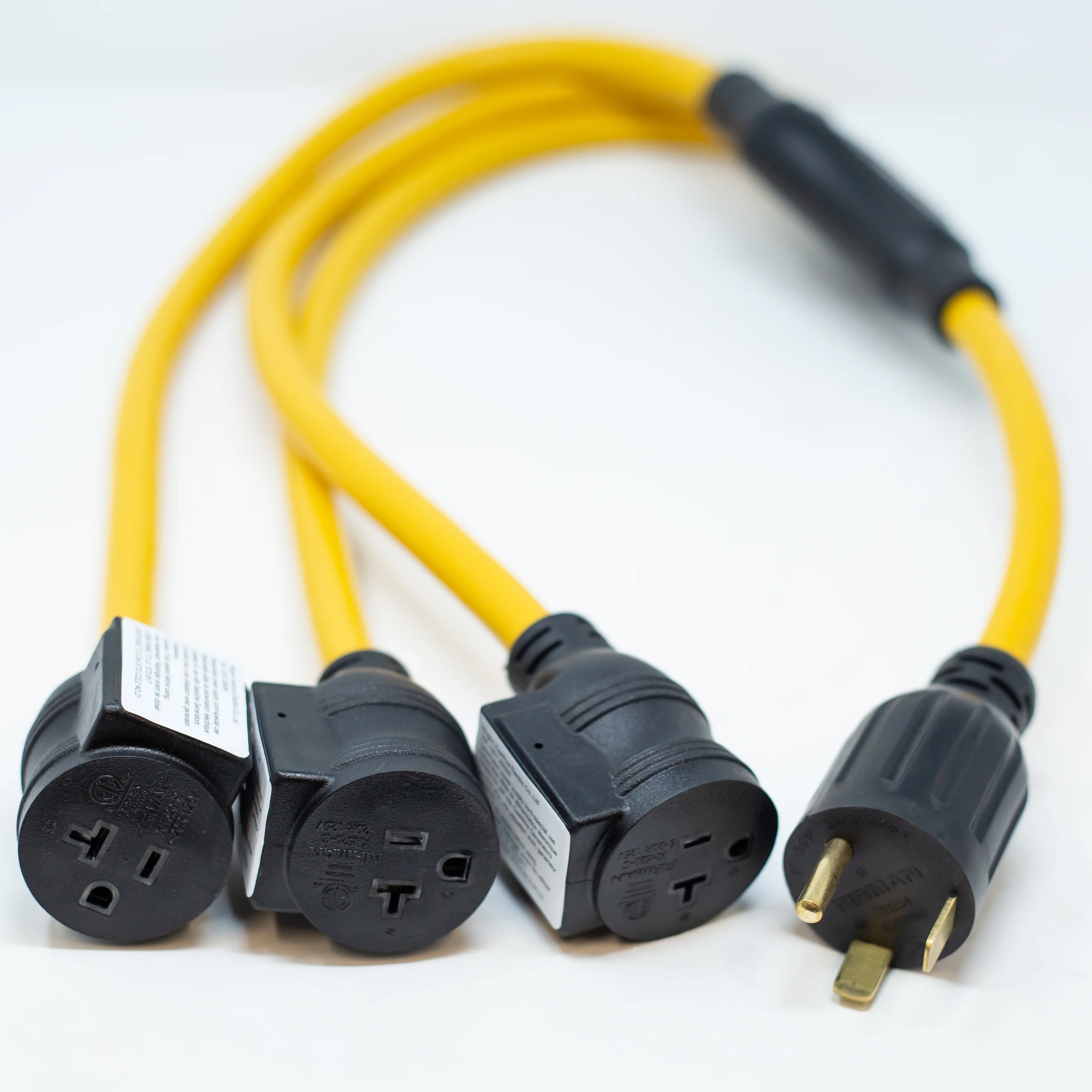 3' Heavy Duty TT-30P to (3) 5-20R Short Power Cord - Image 3