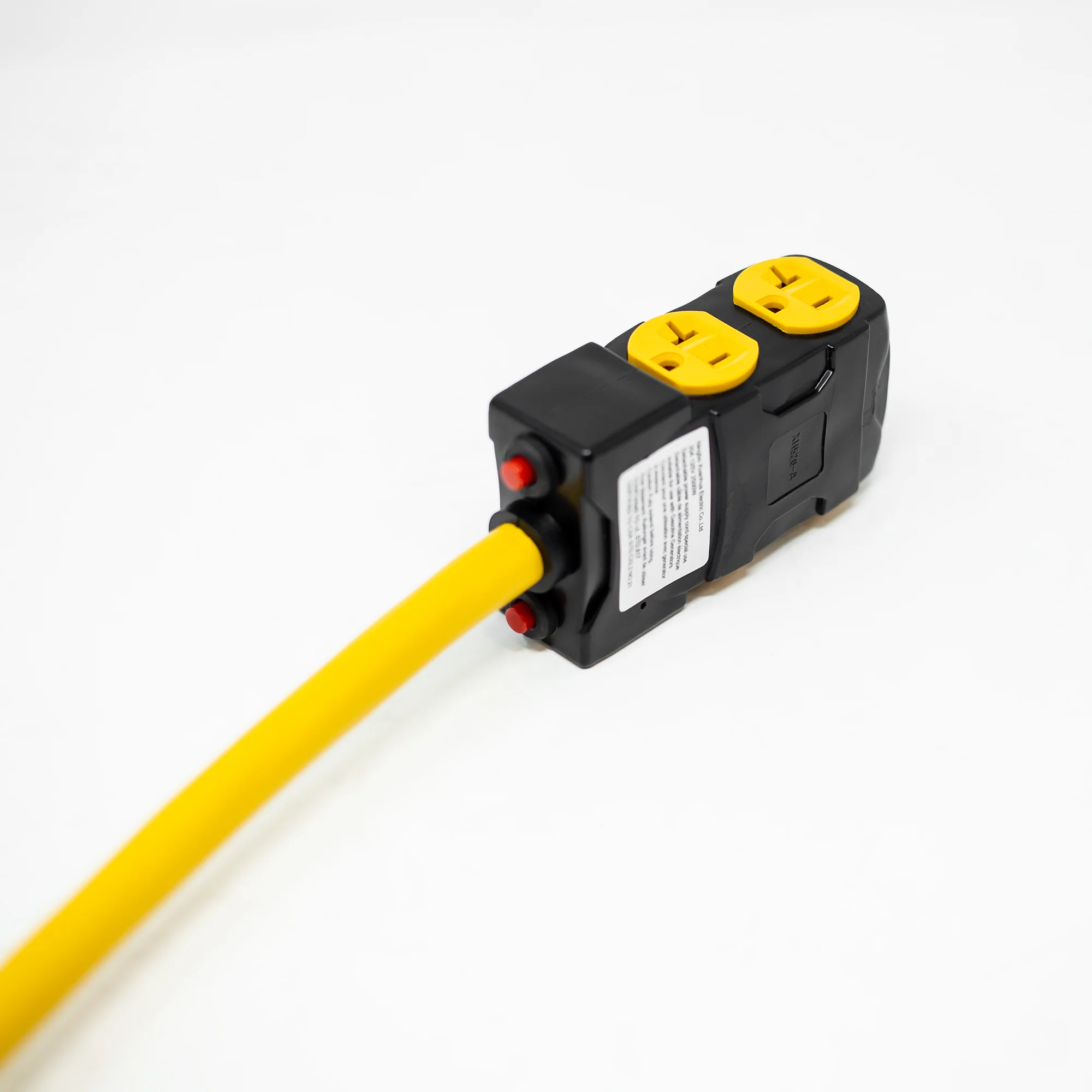 Heavy Duty L14-30P to (4) 5-20R Short Power Cord With Attachment Clips - Image 5