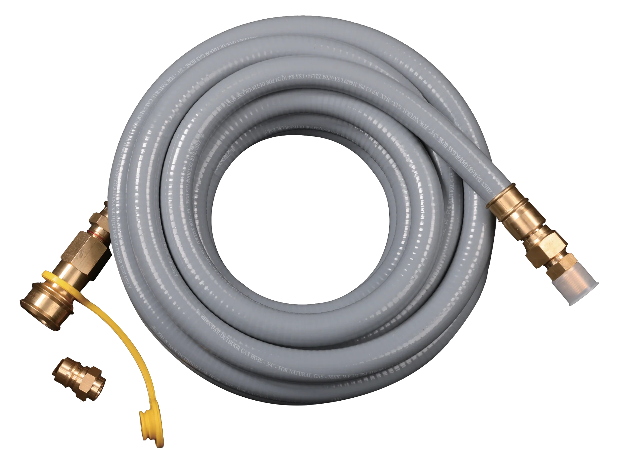 25' Natural Gas Large Hose 3/4" with Storage Strap - Image 4