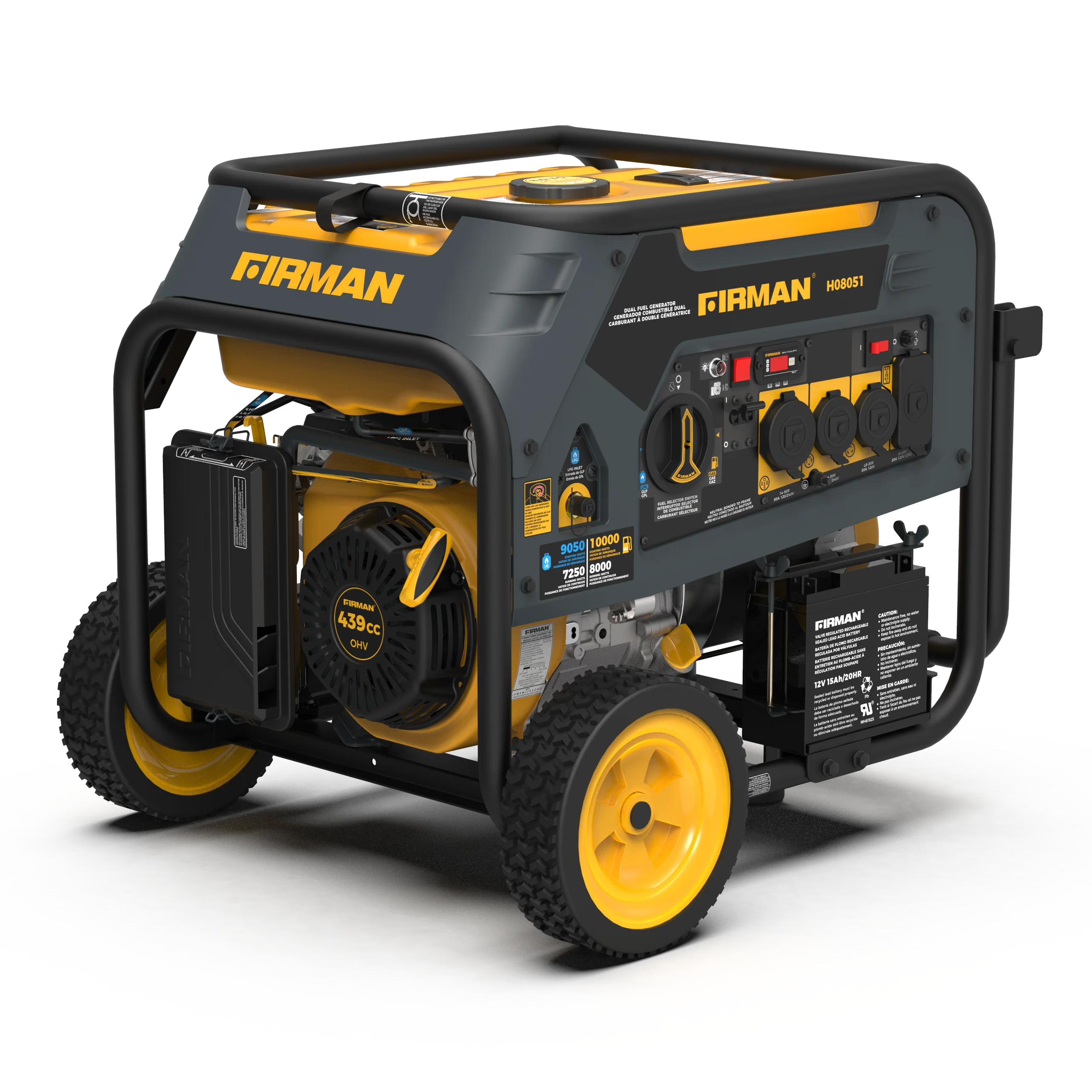 Dual Fuel Portable Generator 8000W Electric Start 120/240V - Image 16