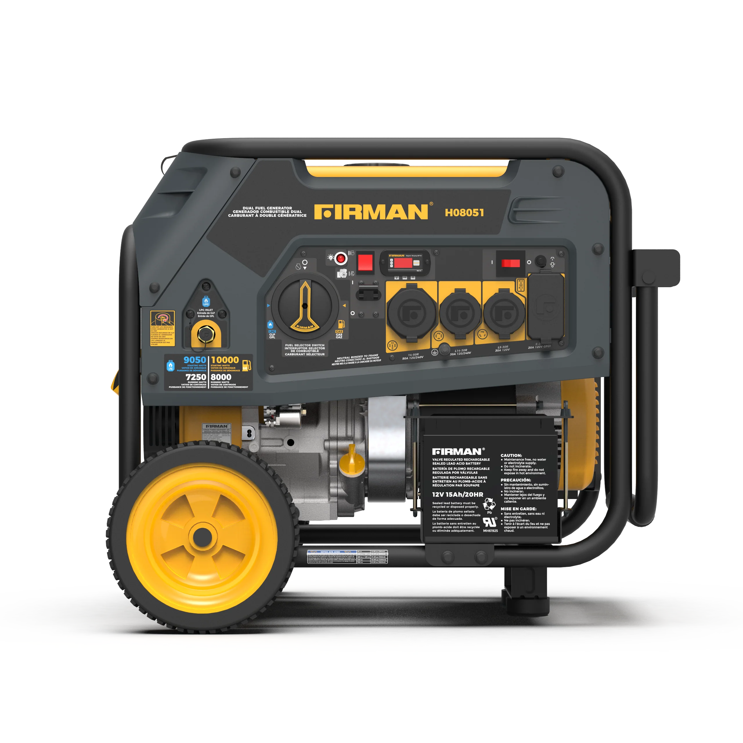 Dual Fuel Portable Generator 8000W Electric Start 120/240V - Image 6