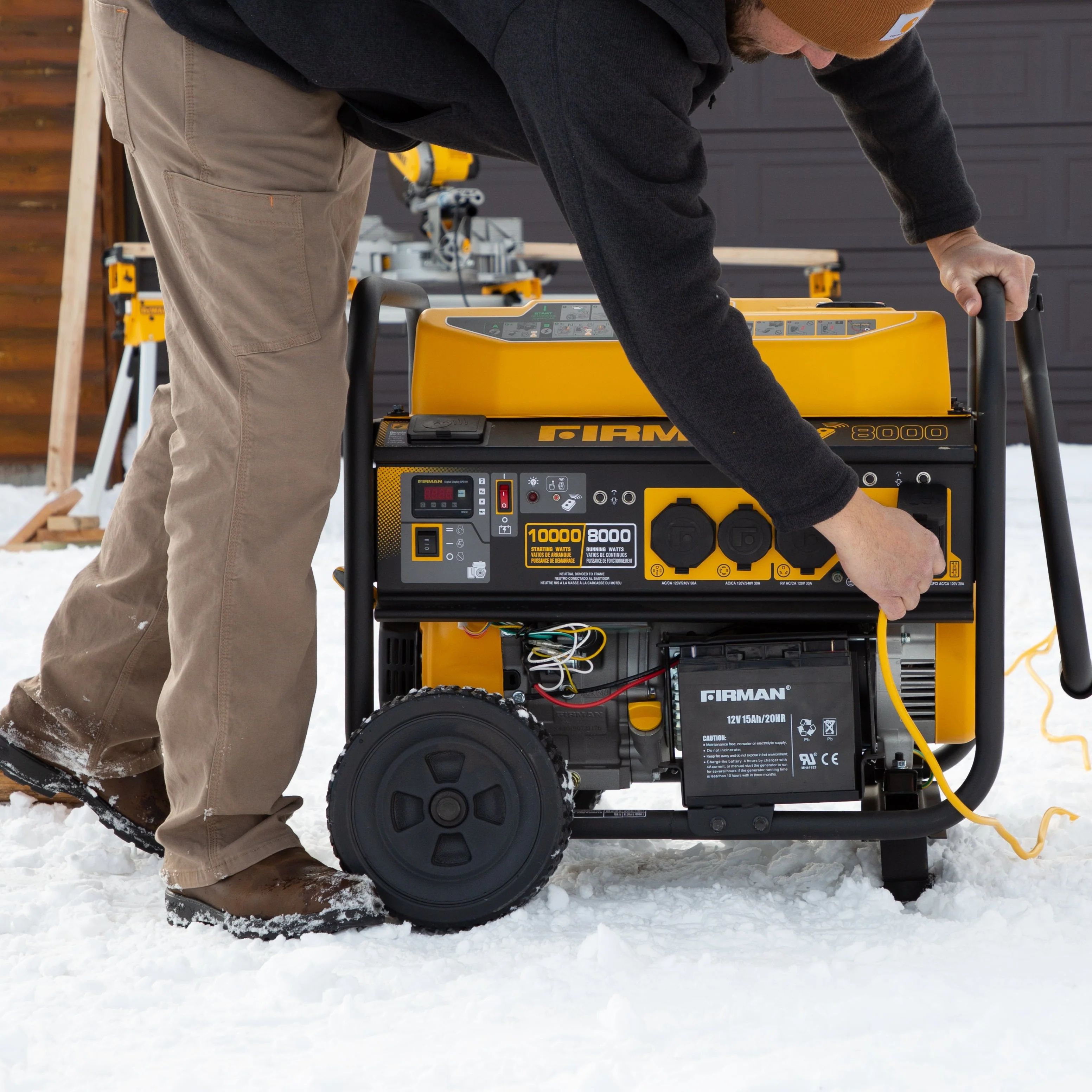 Gas Portable Generator 10000W Remote Start 120/240V - Image 3