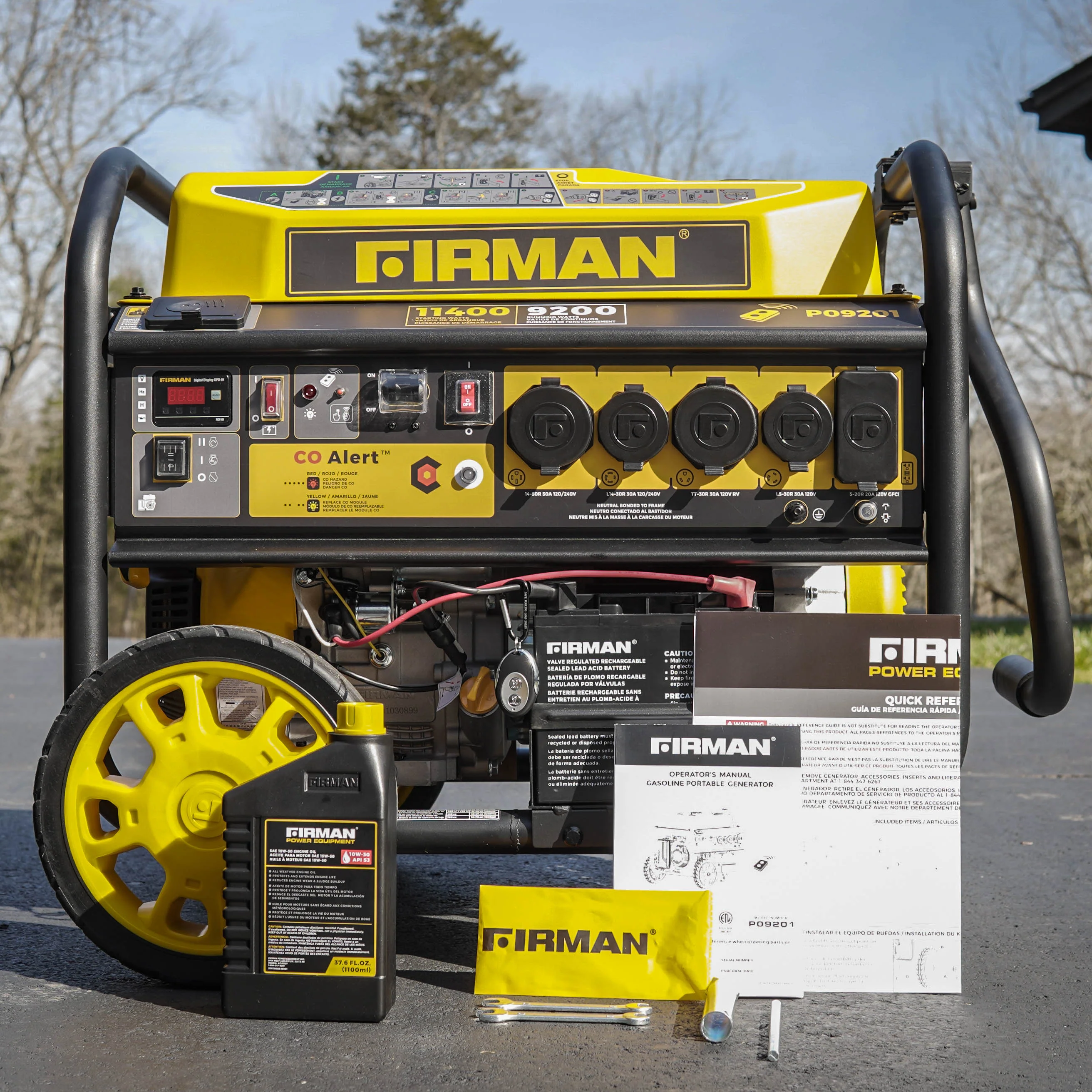 Gas Portable Generator 11400W Remote Start 120/240V with CO alert - Image 14