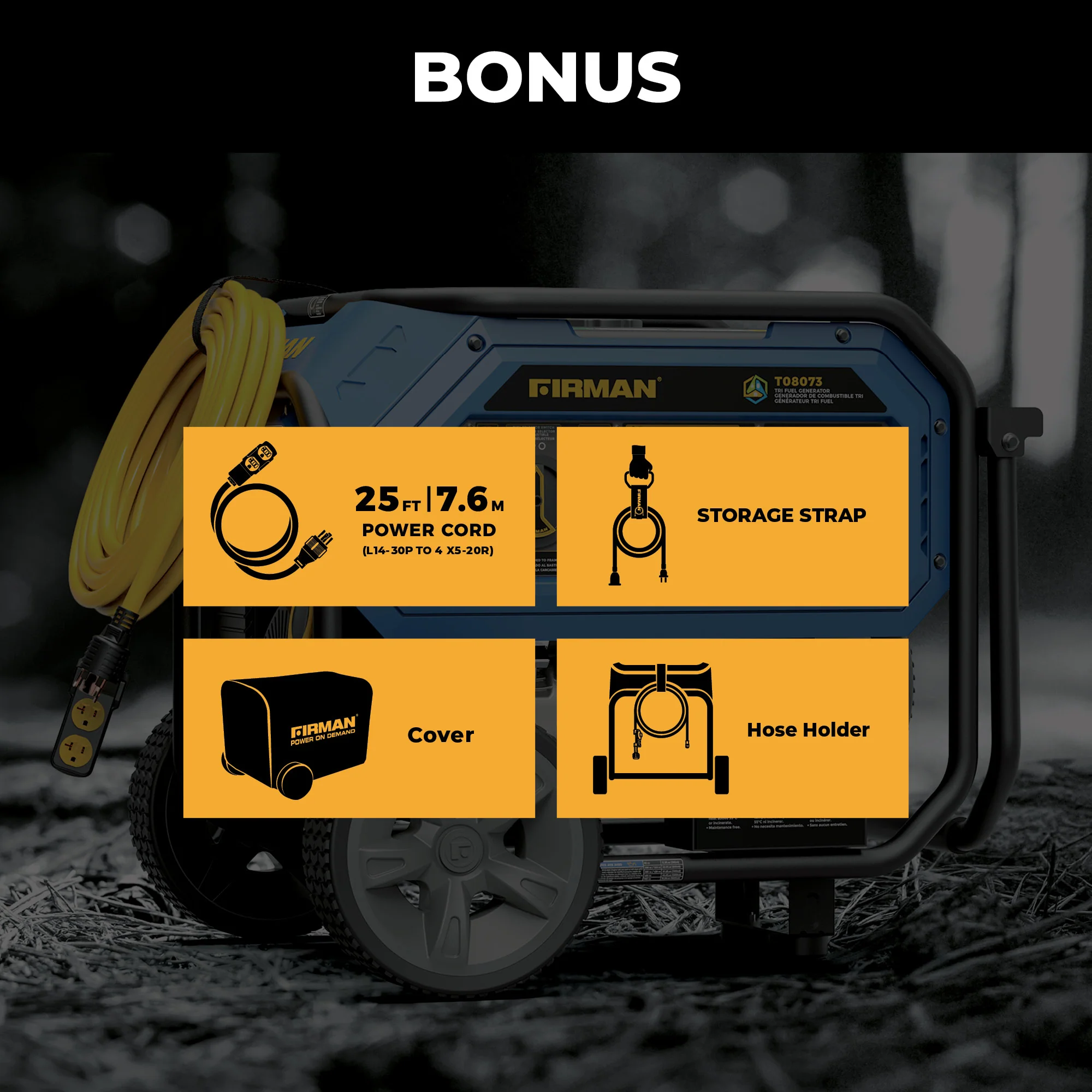 Tri Fuel Portable Generator 10000/8000W Electric Start With CO Alert - Image 4
