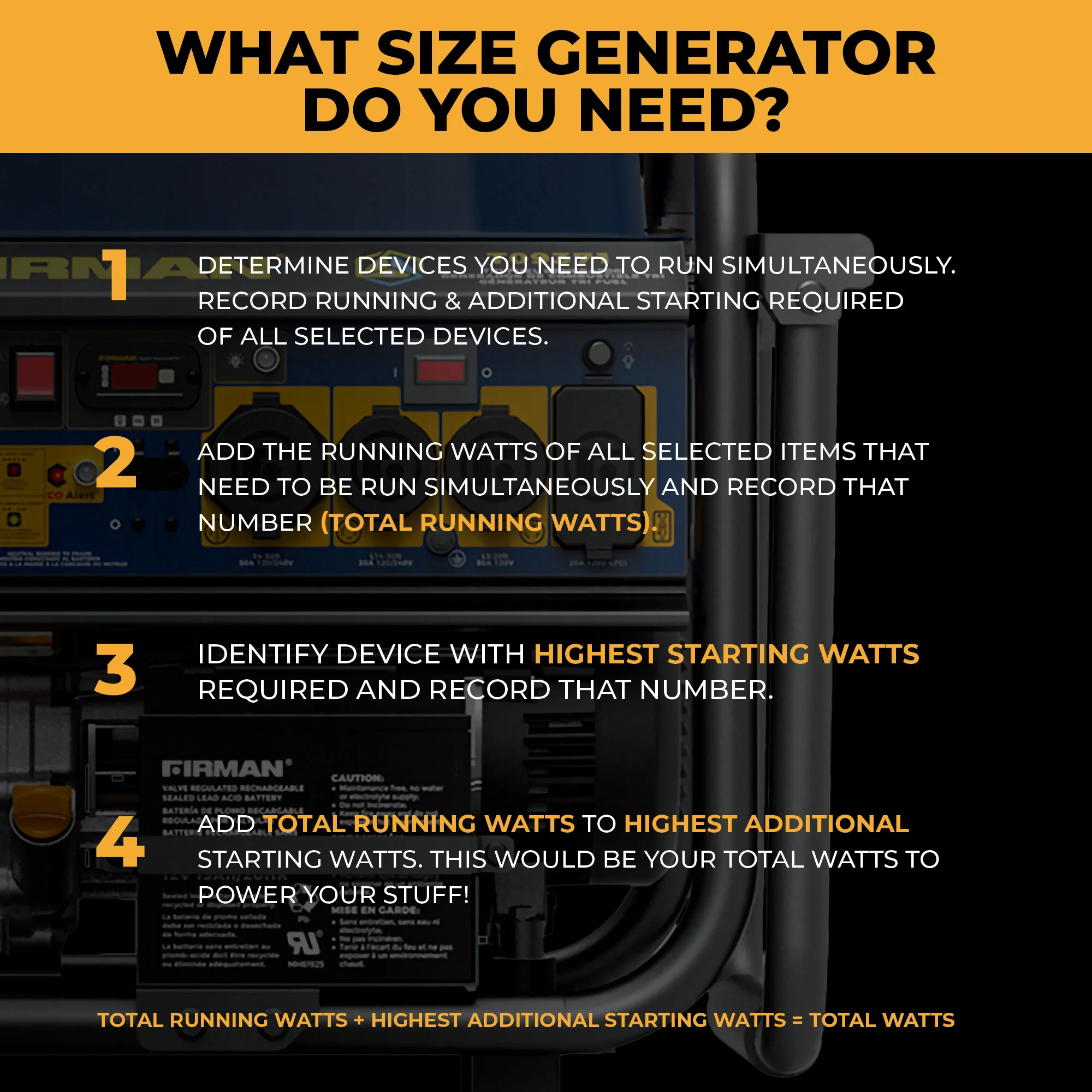 Tri Fuel Portable Generator 11600W Electric Start 120V/240V with CO alert - Image 11