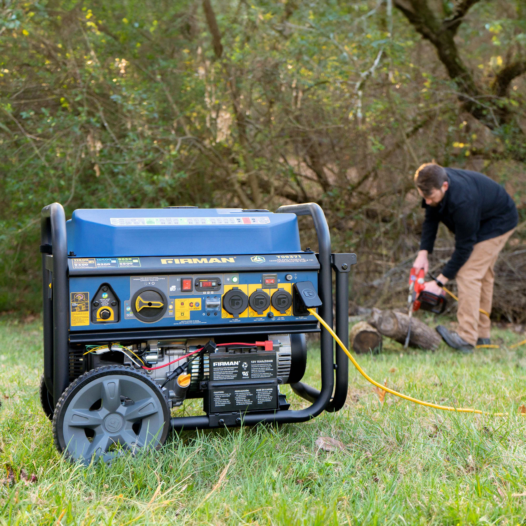 Tri Fuel Portable Generator 11600W Electric Start 120V/240V with CO alert - Image 13