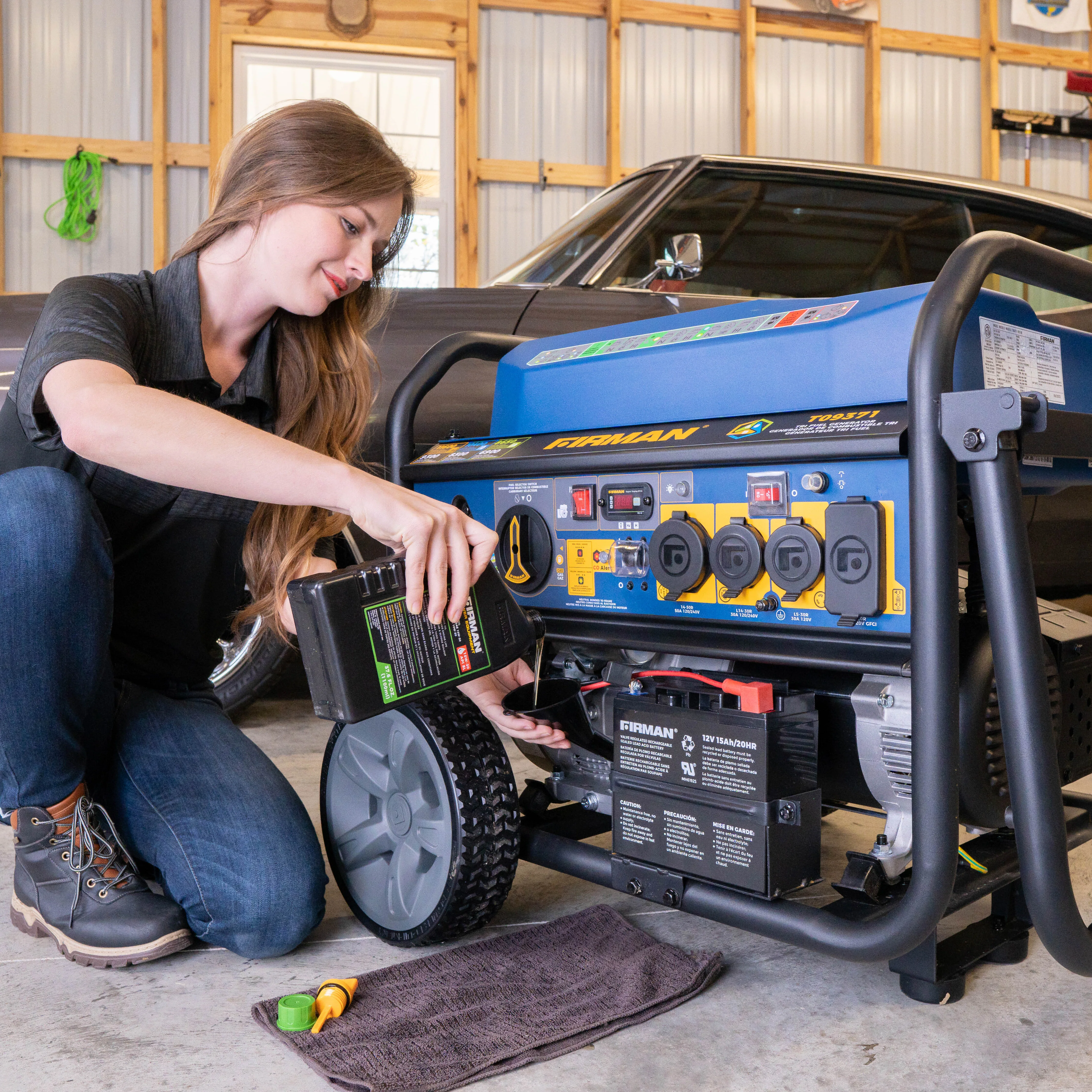 Tri Fuel Portable Generator 11600W Electric Start 120V/240V with CO alert - Image 14
