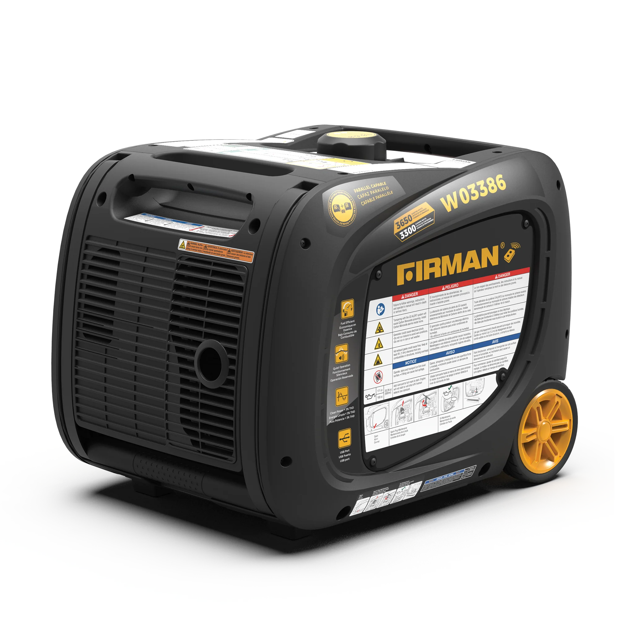 REFURBISHED Inverter Portable Generator 3650W Remote Start with CO ALERT - Image 14