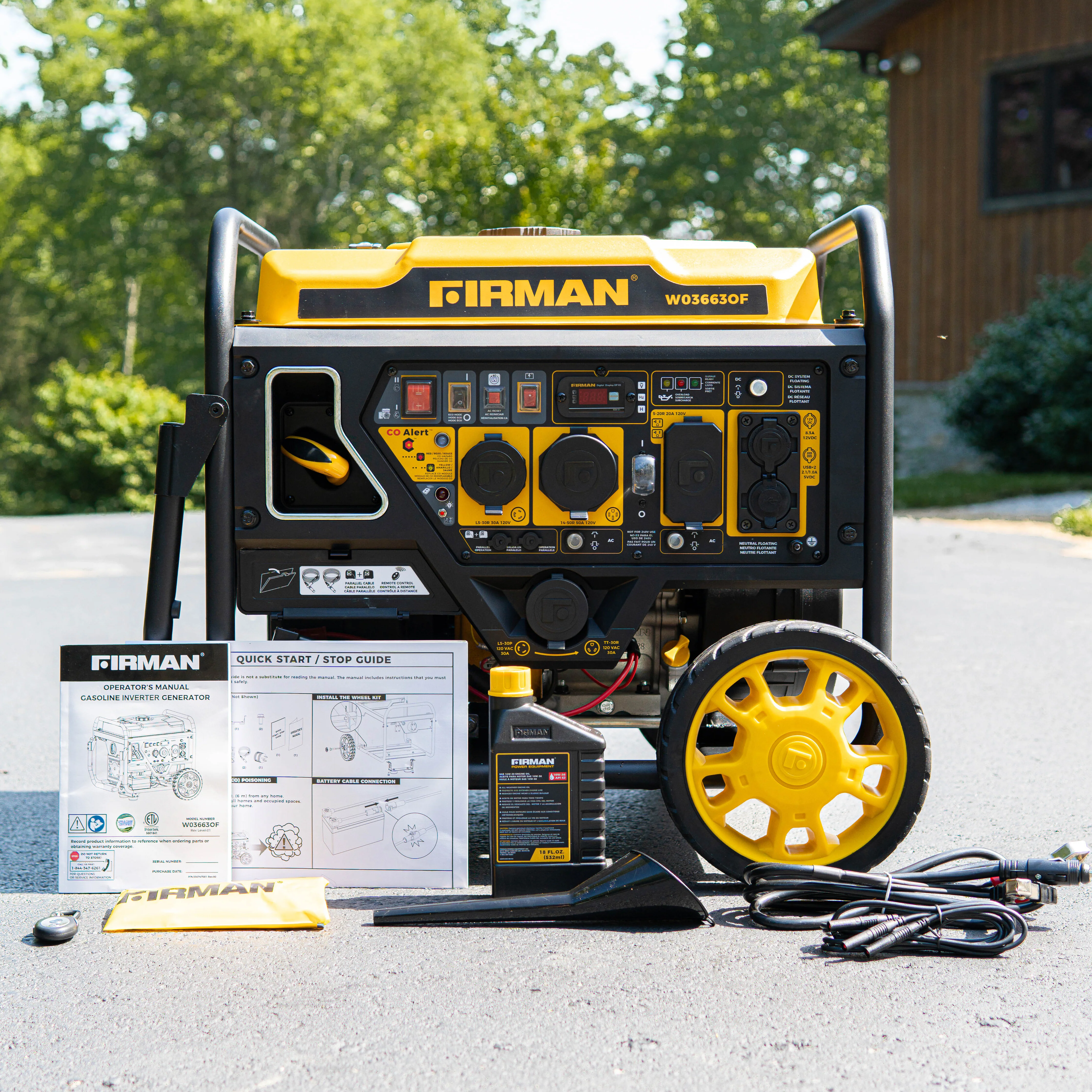Inverter Open Frame Portable Generator 4500W Remote Start with CO Alert - Image 7