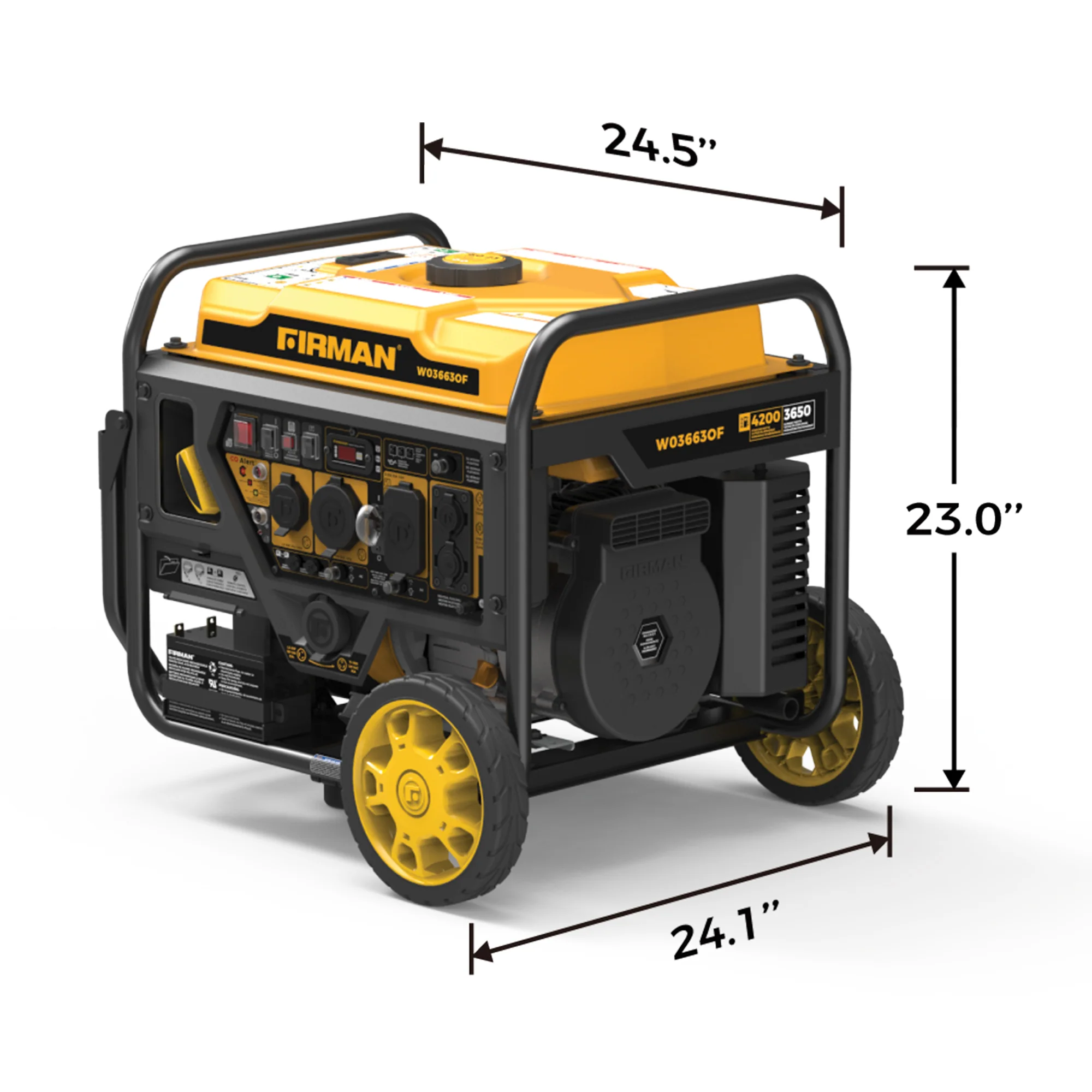 Inverter Open Frame Portable Generator 4500W Remote Start with CO Alert - Image 8